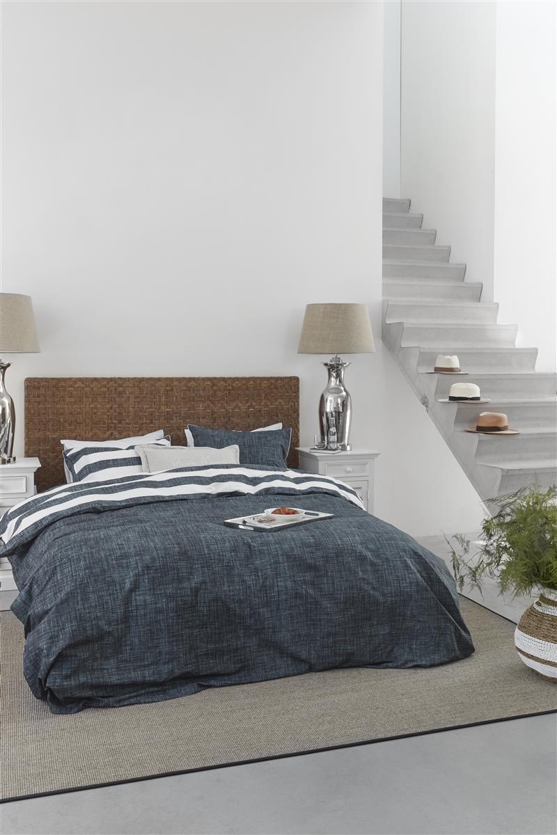Riviera Maison Lindy Lines Bettwäsche - Marineblau