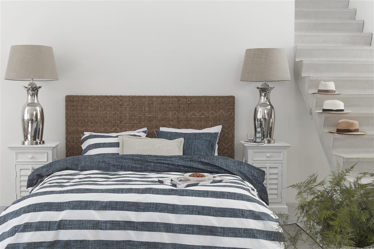 Riviera Maison Lindy Lines Bettwäsche - Marineblau