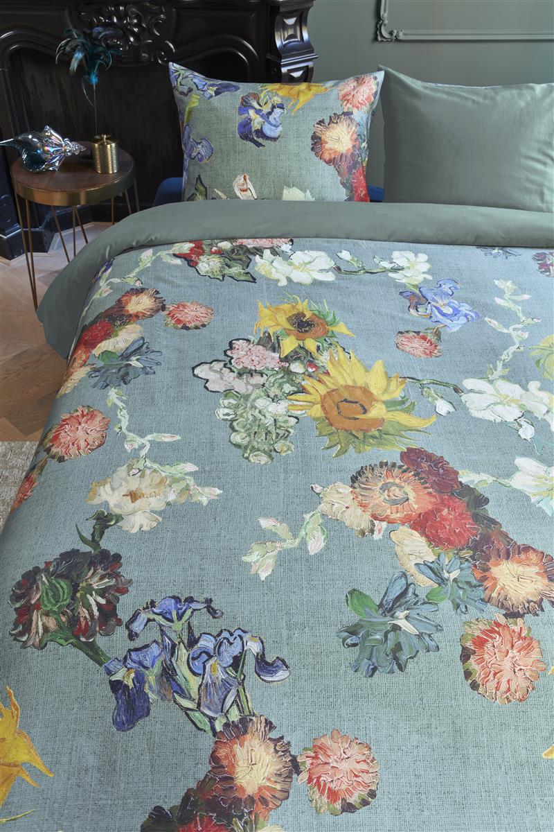 Beddinghouse x Van Gogh Museum Partout des Fleurs Bettwäsche - Grün