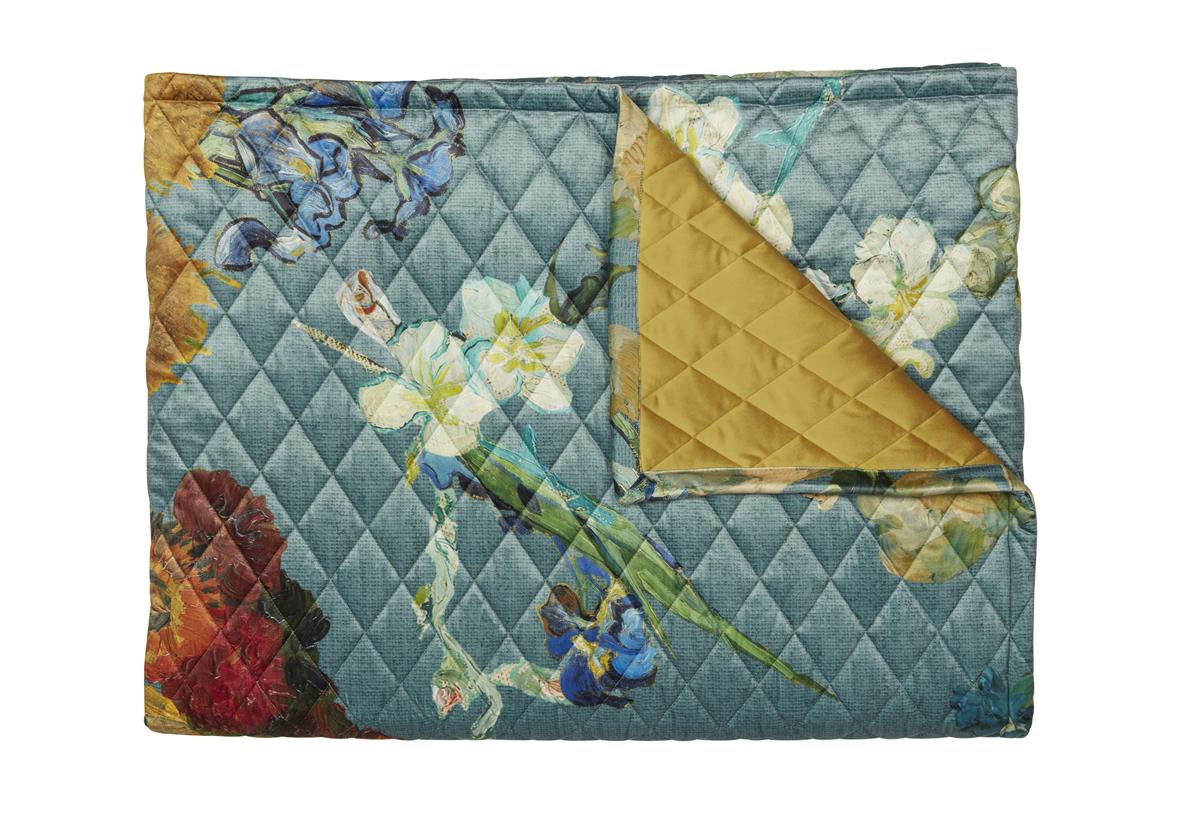 Beddinghouse x Van Gogh Museum Partout des Fleurs Wohndecken - Grün
