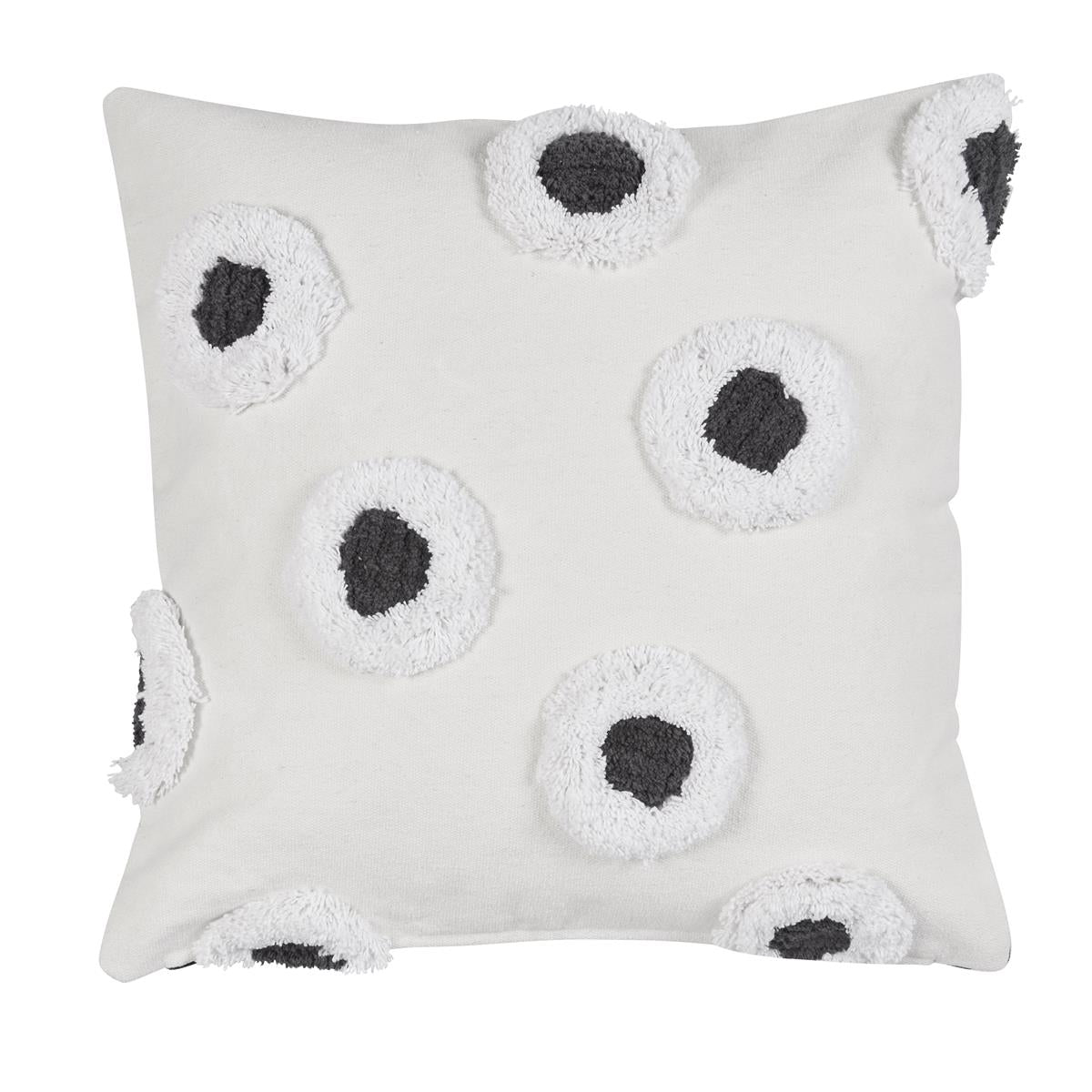 vtwonen Stripe and Eye Zierkissen - Natur