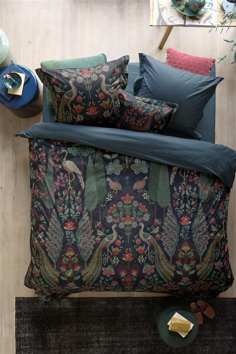 Pip Studio Pavoni Bettwäsche - Dunkelblau