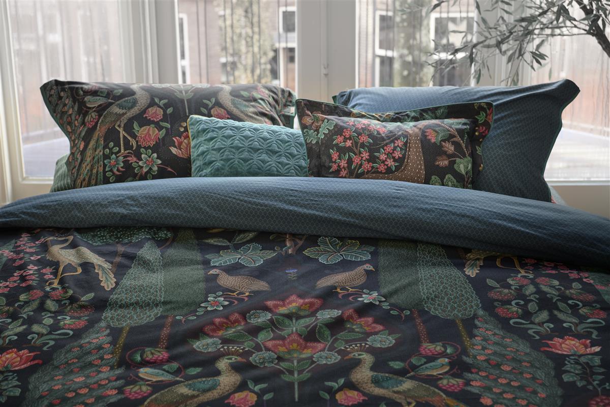 Pip Studio Pavoni Bettwäsche - Dunkelblau