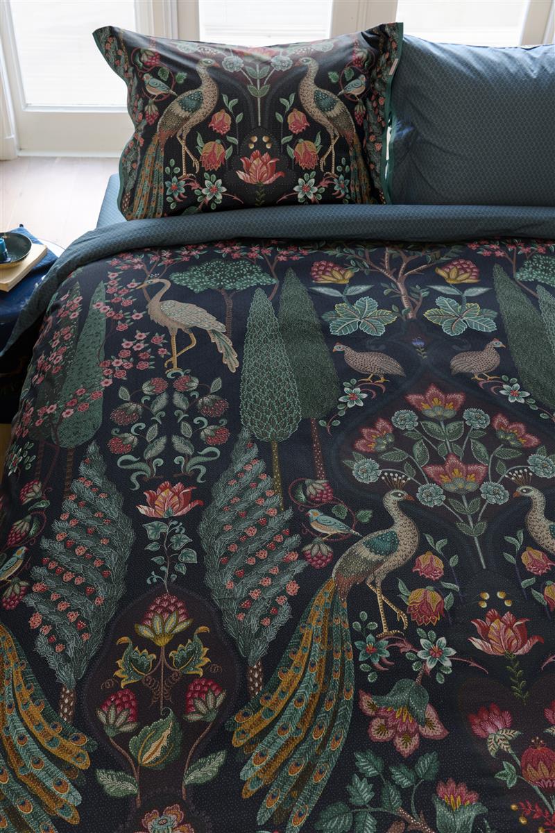 Pip Studio Pavoni Bettwäsche - Dunkelblau