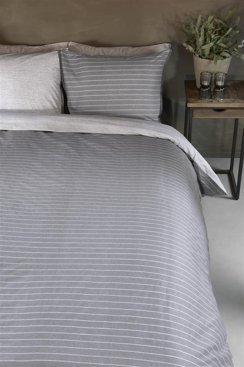 Riviera Maison Pinstripe Bettwäsche - Grau