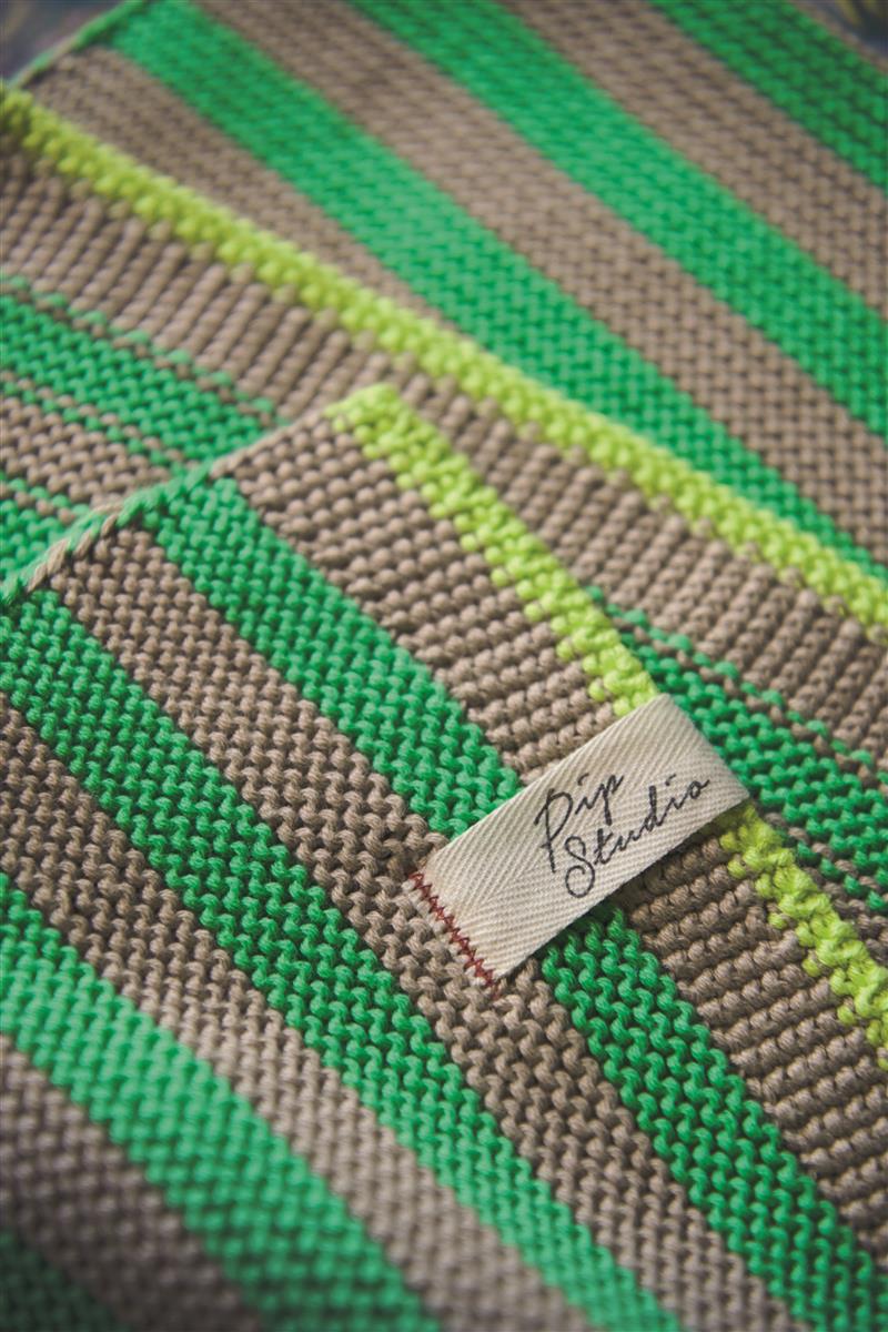 Pip Studio Bonsoir Stripe Wohndecken - Grün