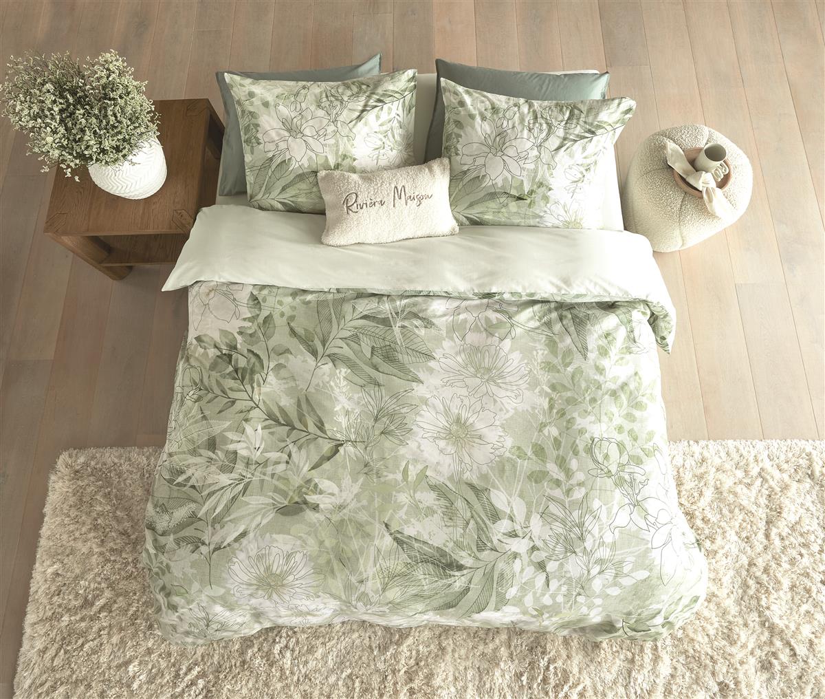 Riviera Maison Lilium Bettwäsche - Graugrün