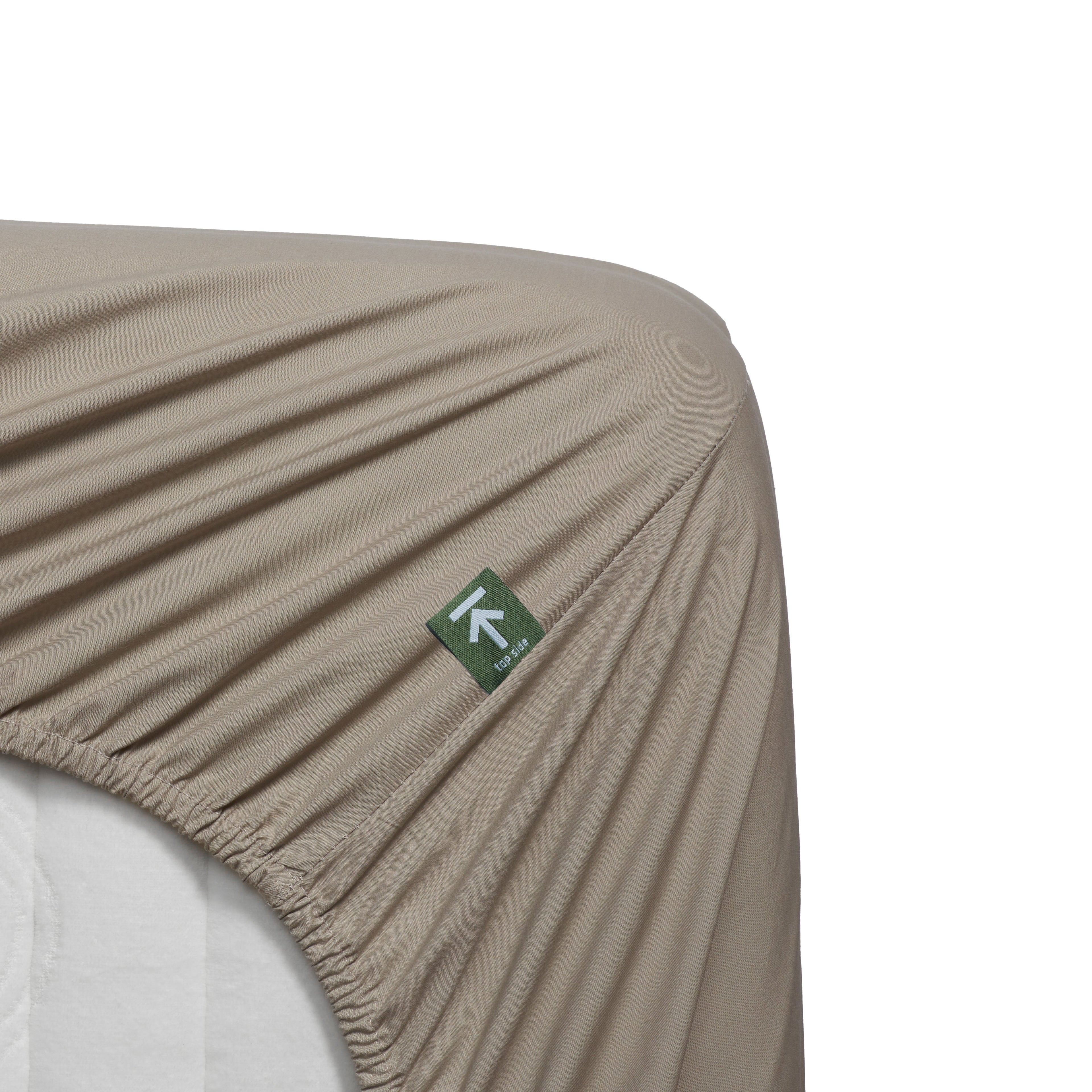 Beddinghouse Splittopper Spannbettlaken - Perkal Baumwolle - Sand