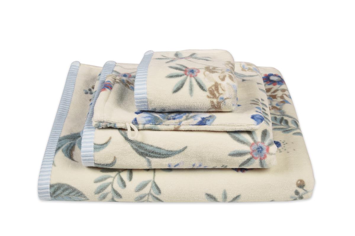 Pip Studio Secret Garden Badtextilien - WhiteBlue