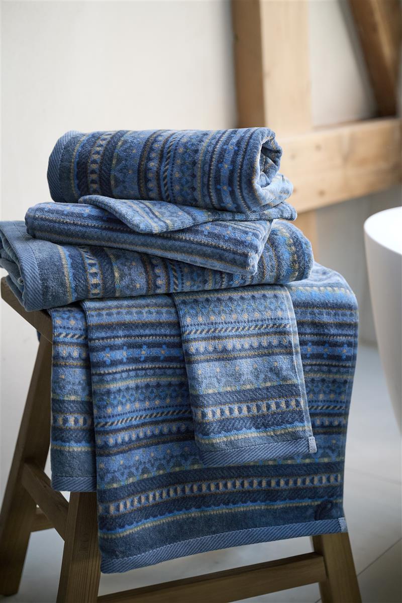 Pip Studio Geometric Print Badtextilien - Dunkelblau