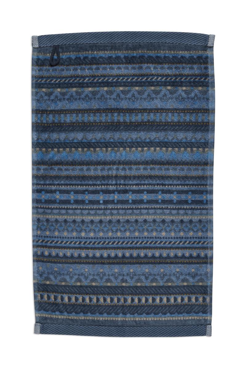 Pip Studio Geometric Print Badtextilien - Dunkelblau