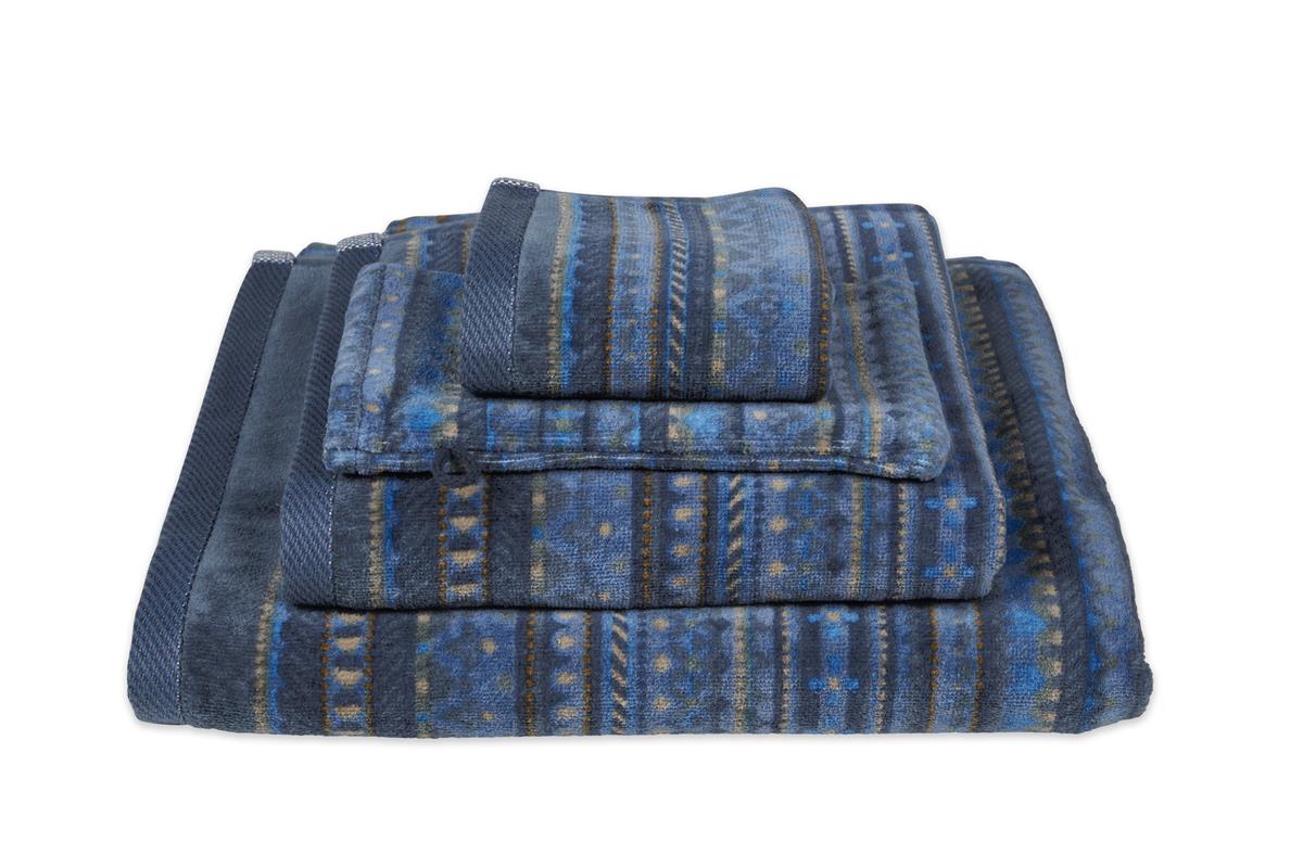 Pip Studio Geometric Print Badtextilien - Dunkelblau