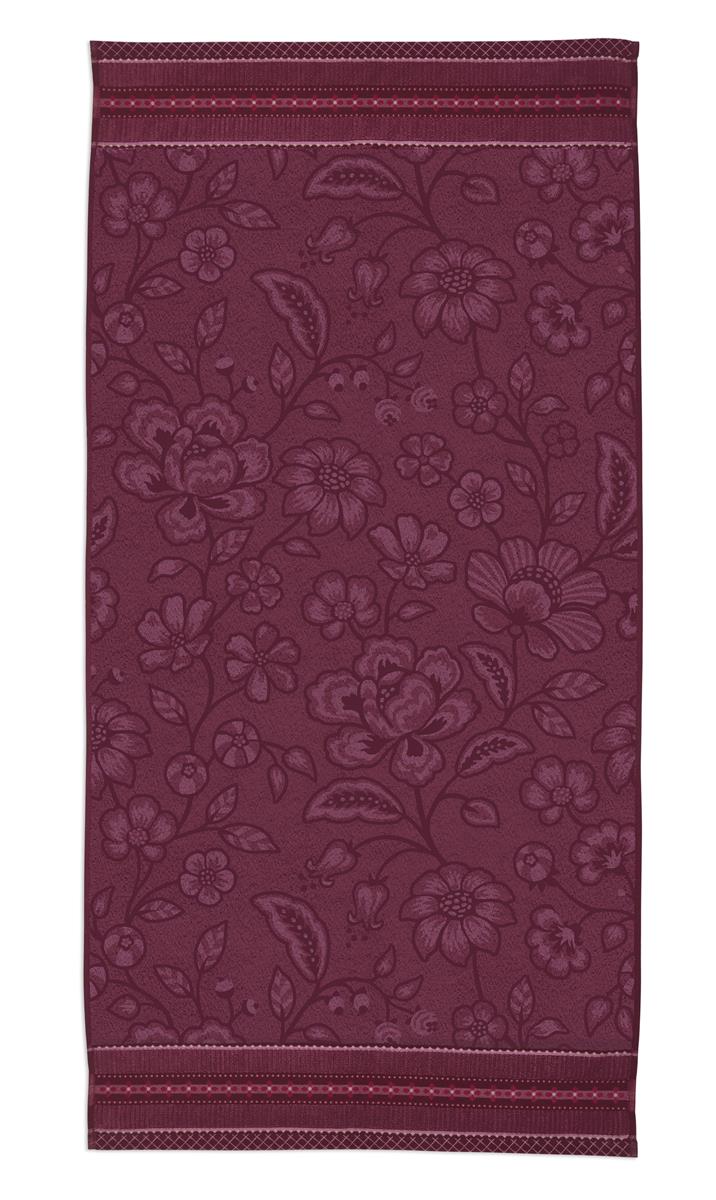 Pip Studio Jasmin Jacquard Badtextilien - Dunkeles Rosa