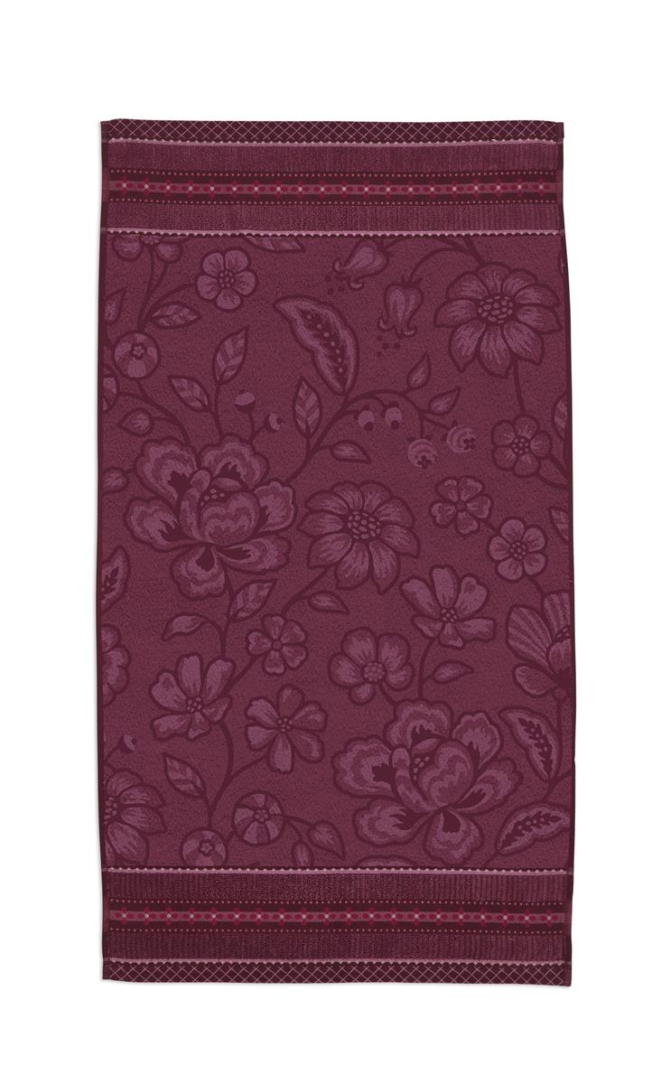 Pip Studio Jasmin Jacquard Badtextilien - Dunkeles Rosa