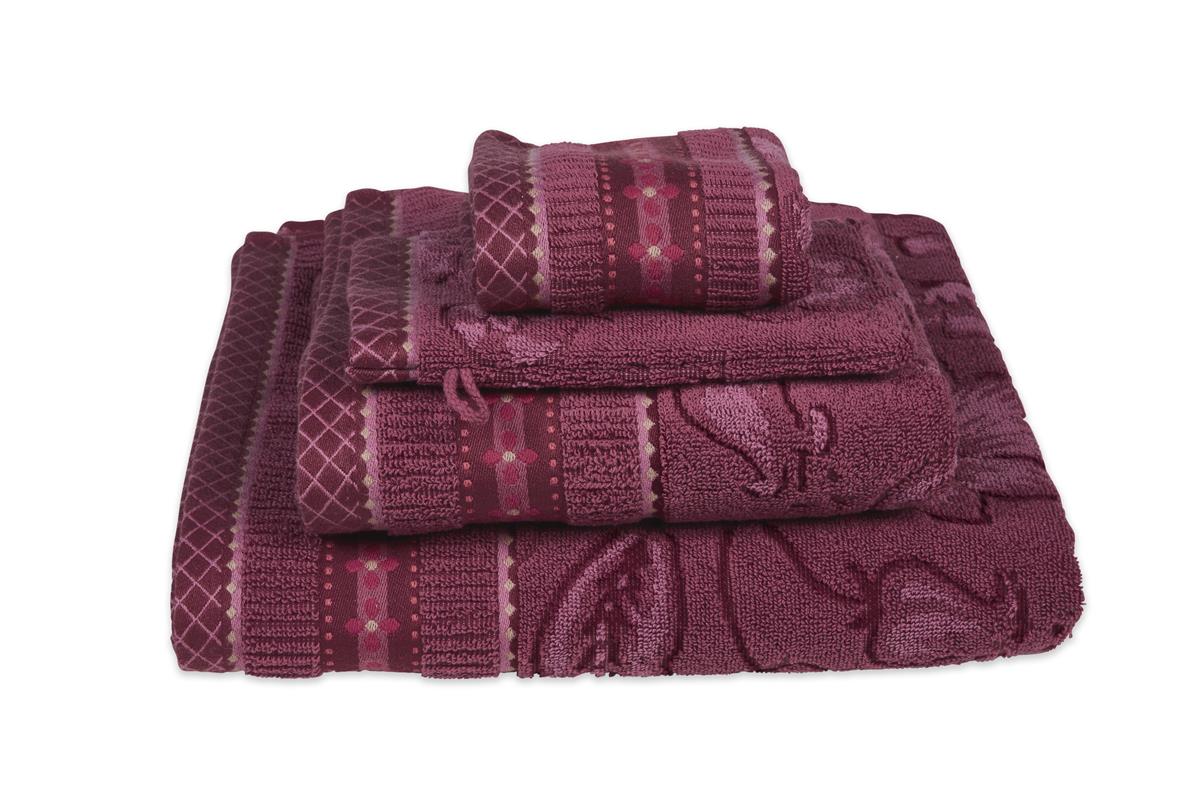 Pip Studio Jasmin Jacquard Badtextilien - Dunkeles Rosa