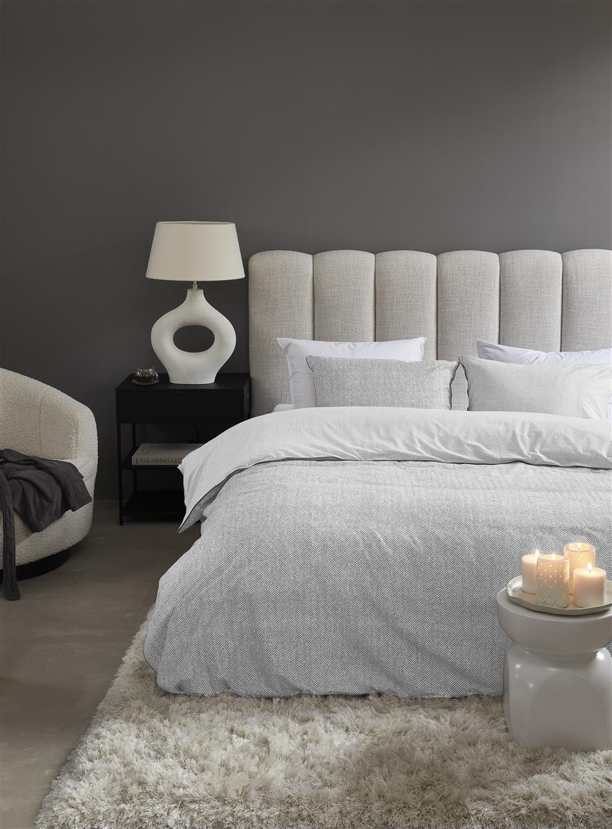 Riviera Maison Chevron Weave Bettwäsche - Grau