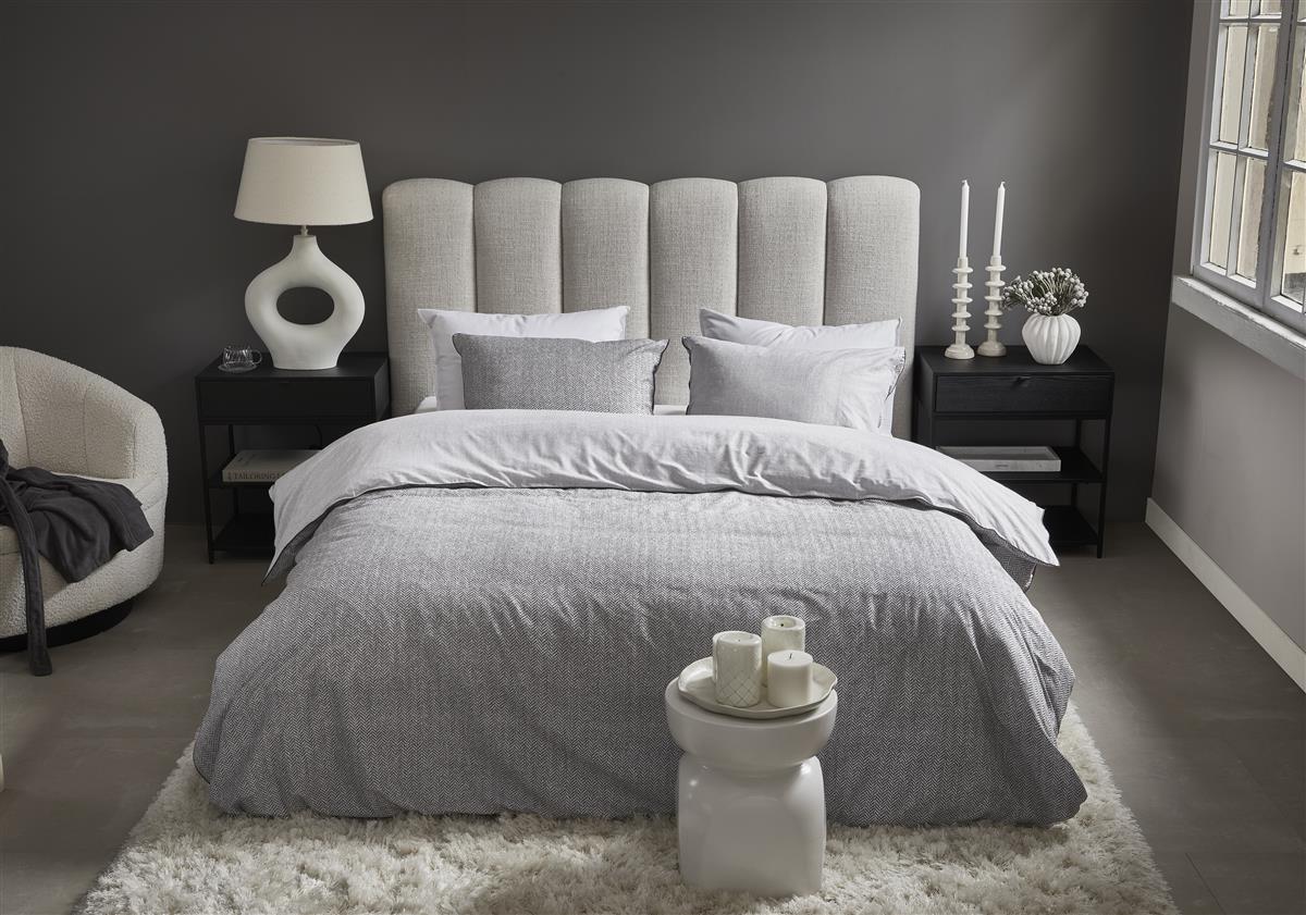 Riviera Maison Chevron Weave Bettwäsche - Grau