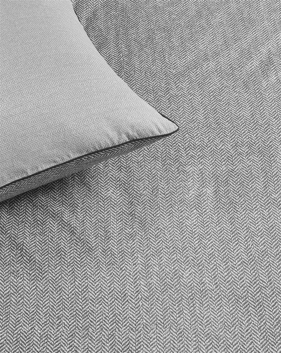 Riviera Maison Chevron Weave Bettwäsche - Grau