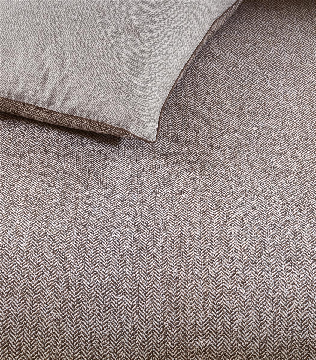 Riviera Maison Chevron Weave Bettwäsche - Braun