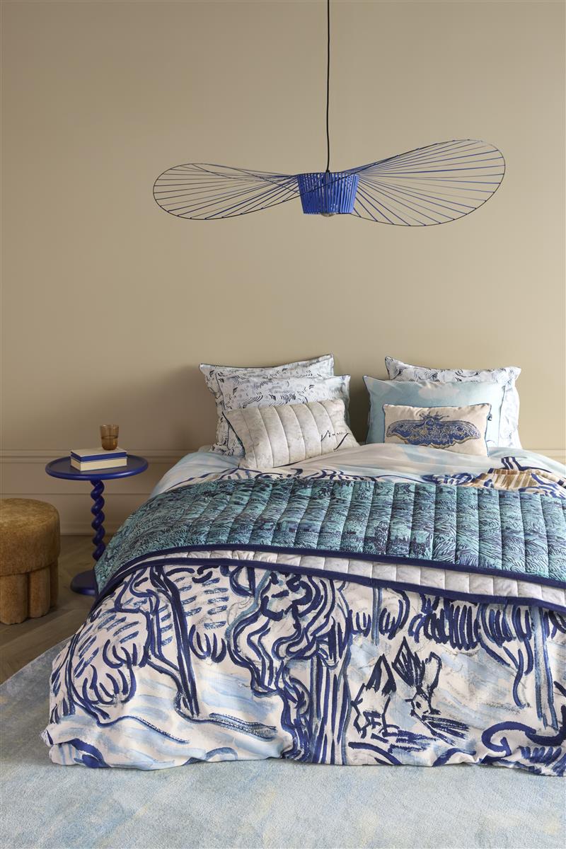 Beddinghouse x Van Gogh Museum Champ de Ble Throw Blankets - Blue