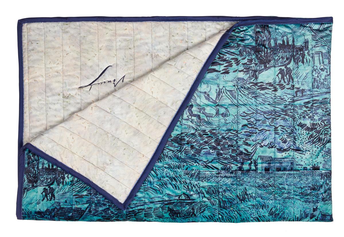 Beddinghouse x Van Gogh Museum Champ de Ble Throw Blankets - Blue
