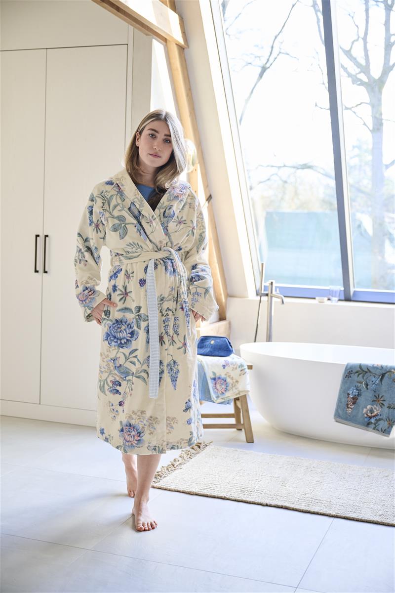 Pip Studio Secret Garden Bademantel - WhiteBlue
