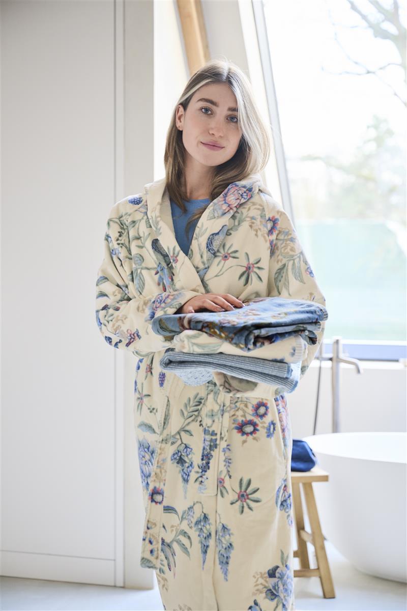 Pip Studio Secret Garden Bademantel - WhiteBlue