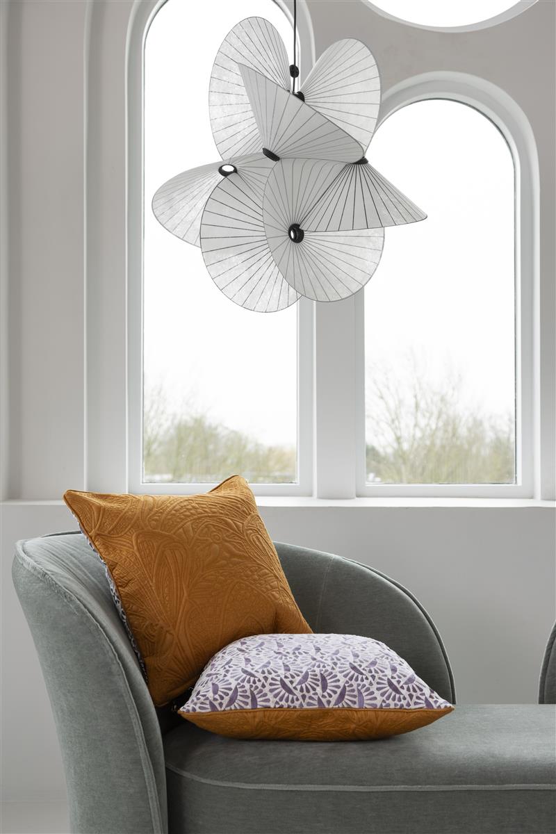 MOOOI Woodblock Beetle Square Zierkissen - Hellviolett