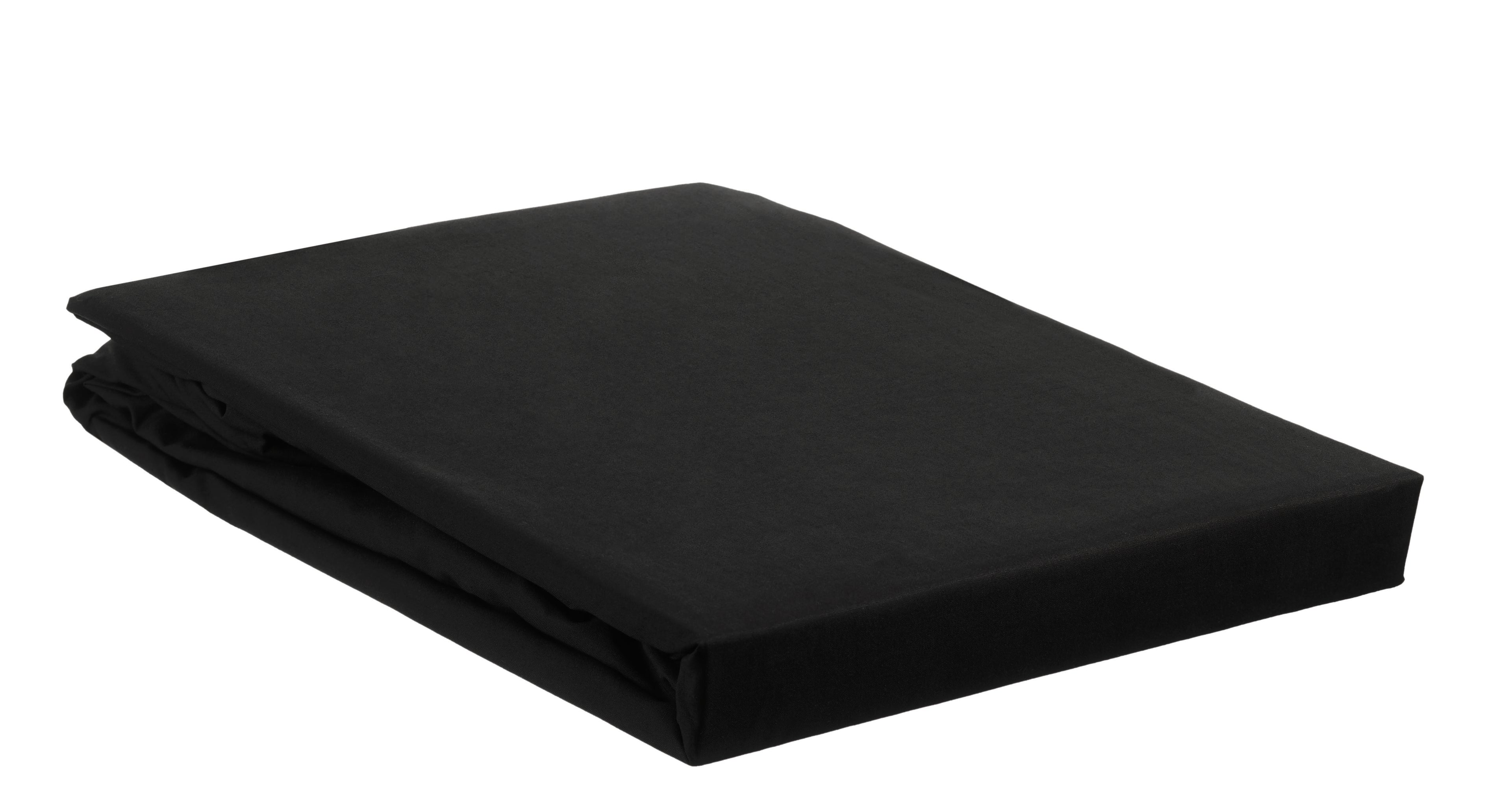Ambiante Topper Spannbettlaken - Baumwolle - Schwarz