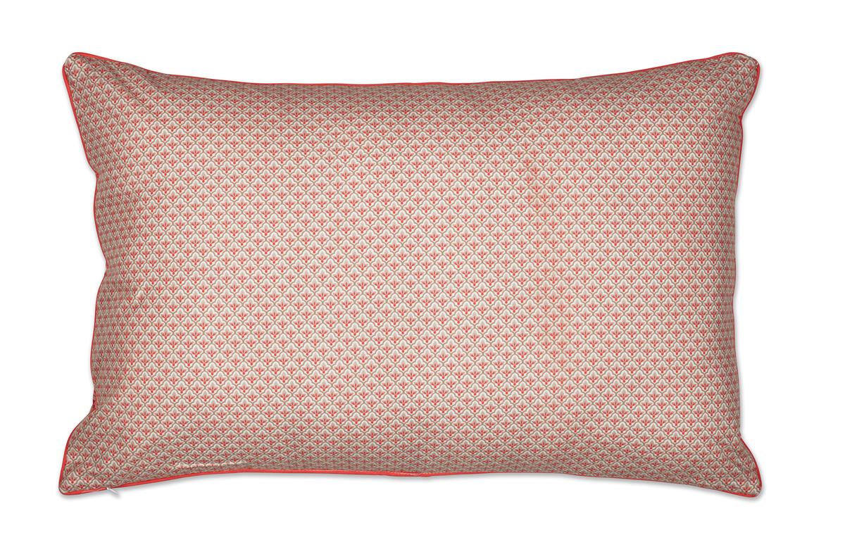 Pip Studio Jabali Flower Quilted Zierkissen - Korallenrot