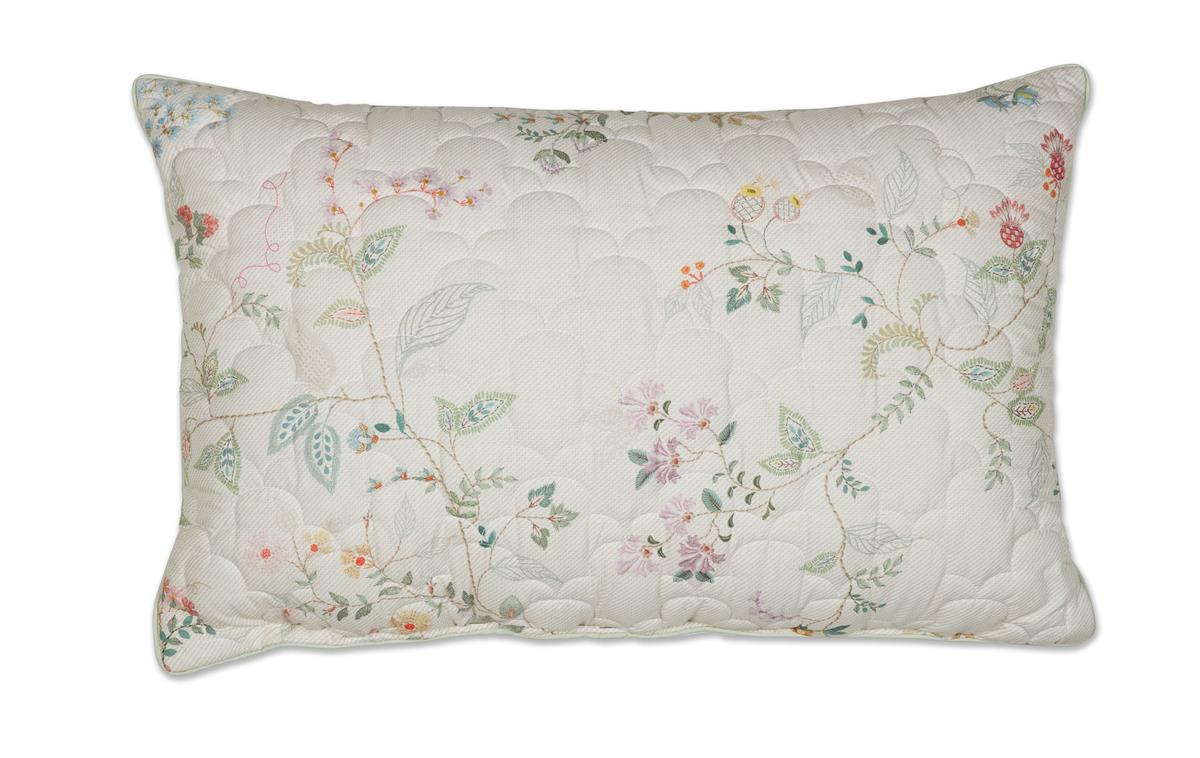 Pip Studio Kili Flower Quilted Zierkissen - Weiß