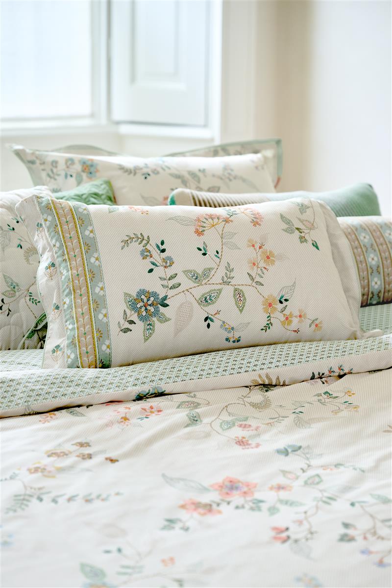 Pip Studio Kili Flower Zierkissen - Weiß