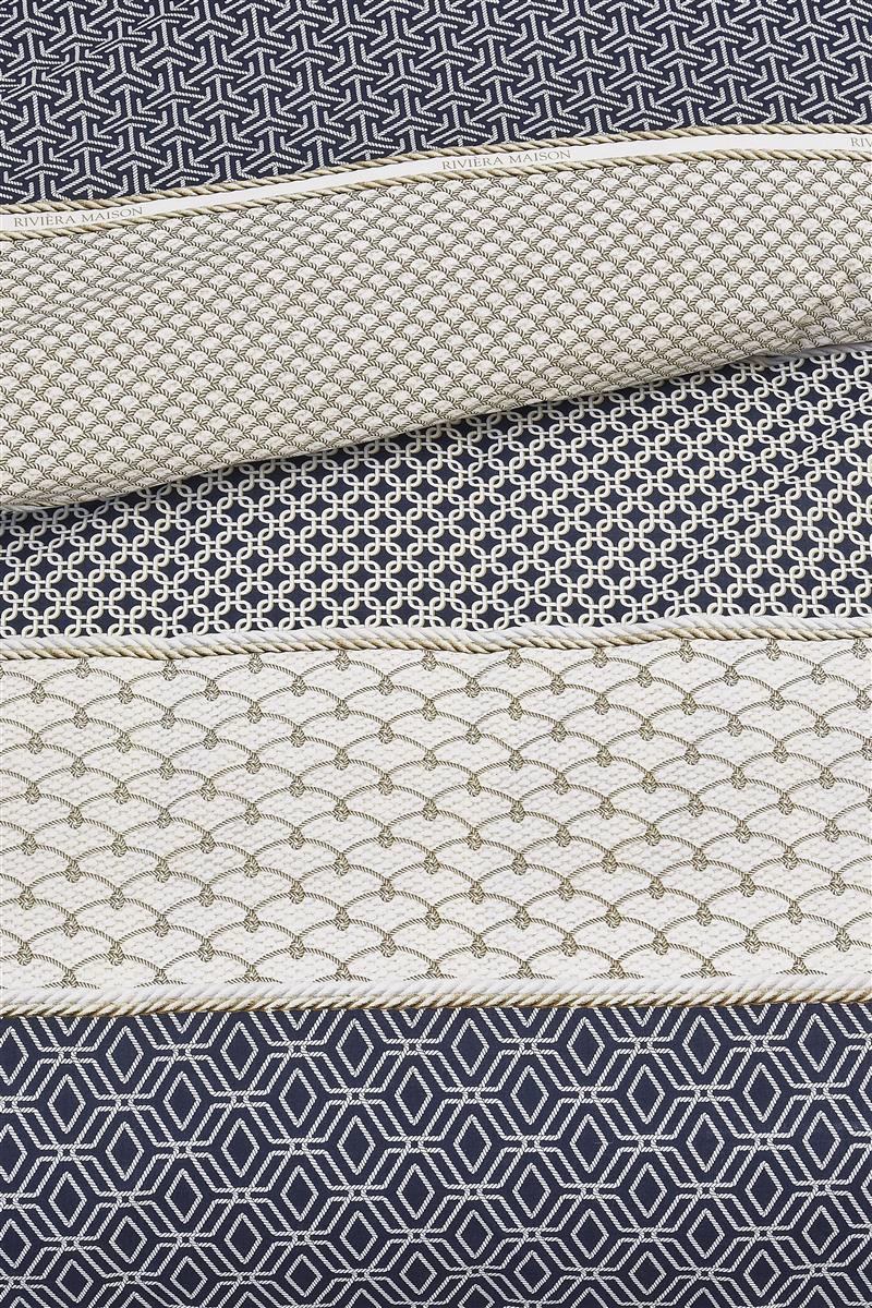 Riviera Maison Ropes Bedding - Navy Blue