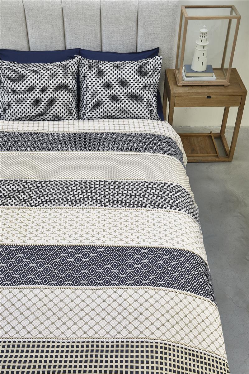 Riviera Maison Ropes Bedding - Navy Blue