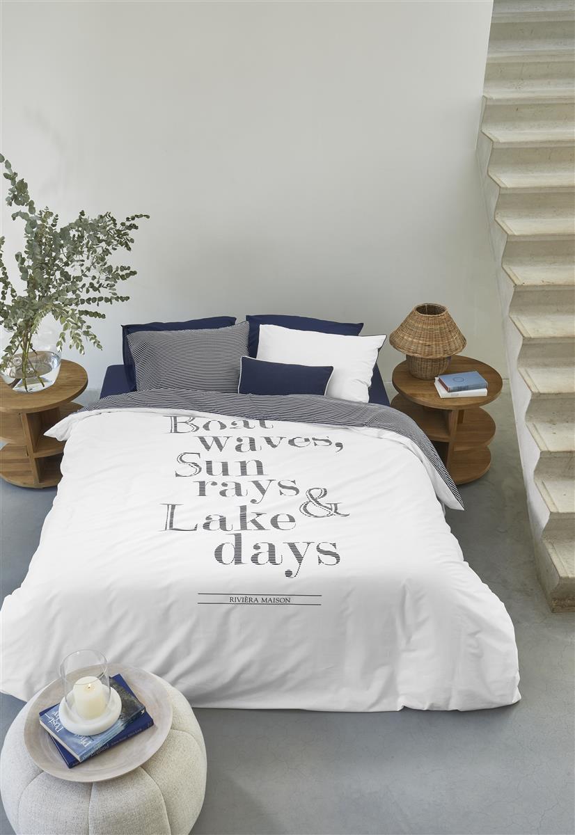 Riviera Maison Lake Days Bedding - Navy Blue