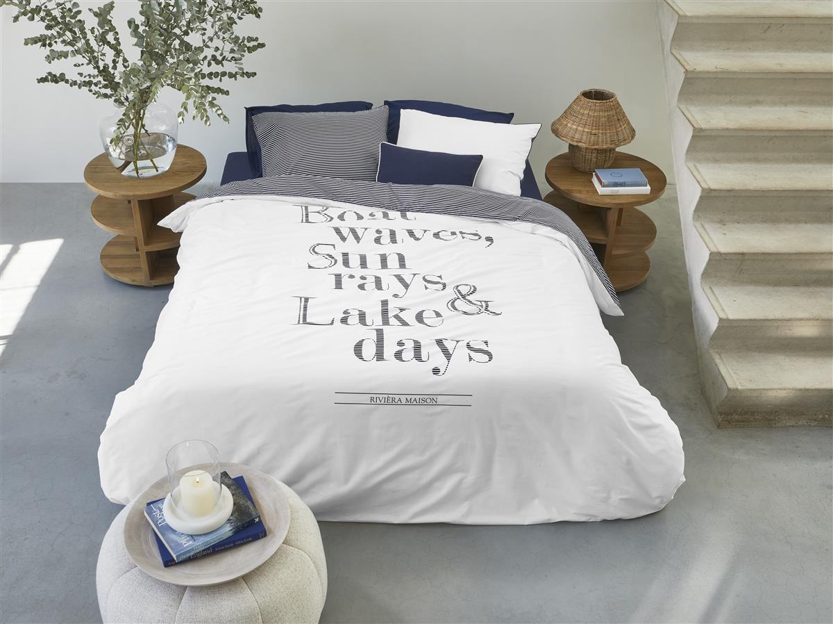 Riviera Maison Lake Days Bedding - Navy Blue