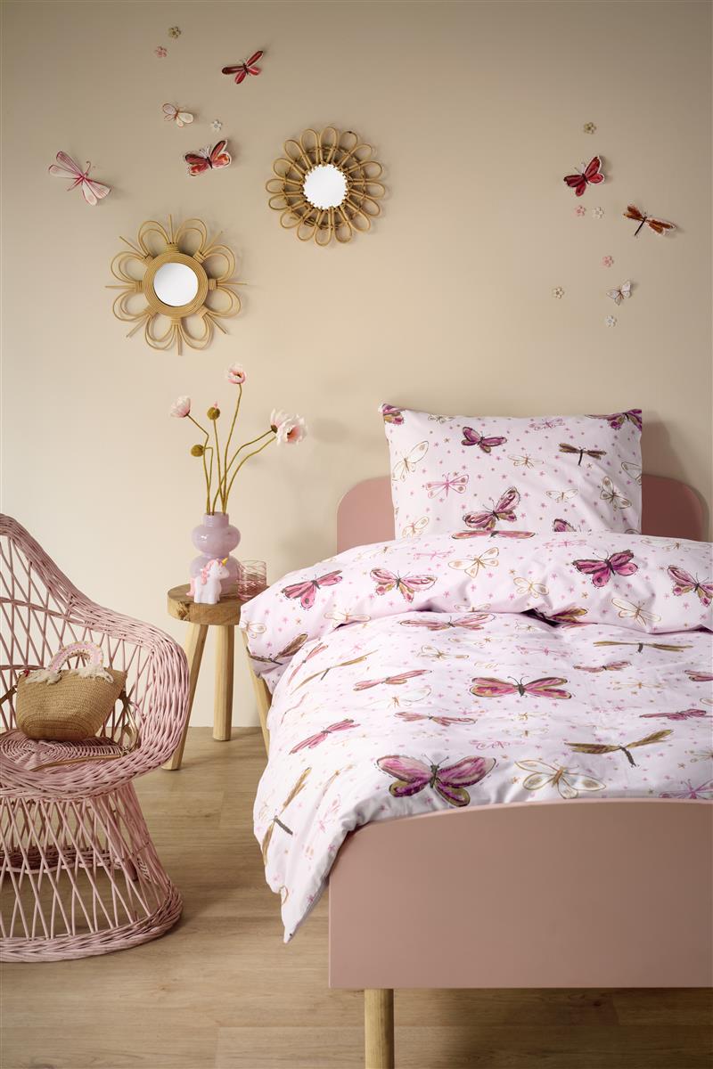 Beddinghouse Kids Butterfly Away Bettwäsche - Rosa