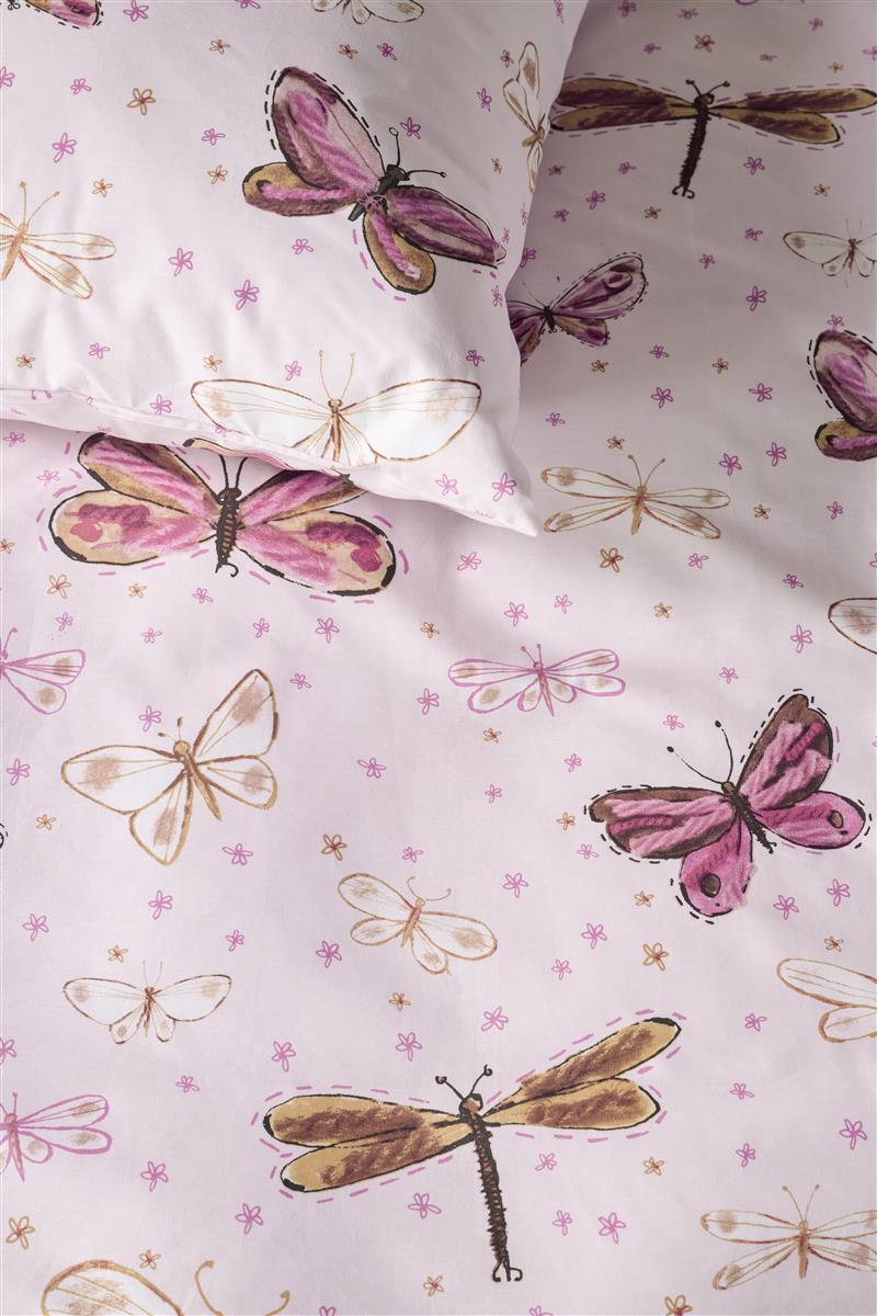 Beddinghouse Kids Butterfly Away Bettwäsche - Rosa