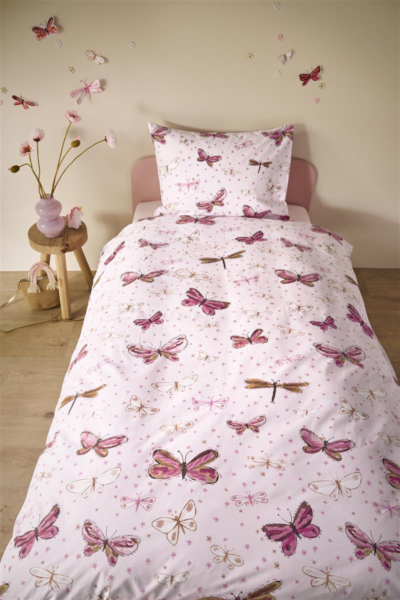 Beddinghouse Kids Butterfly Away Bettwäsche - Rosa