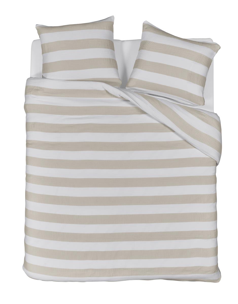 Riviera Maison Striped Bettwäsche - Sand