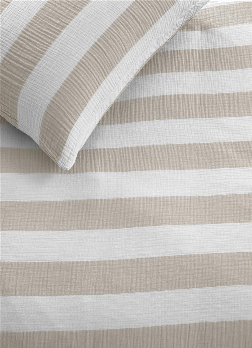 Riviera Maison Striped Bettwäsche - Sand