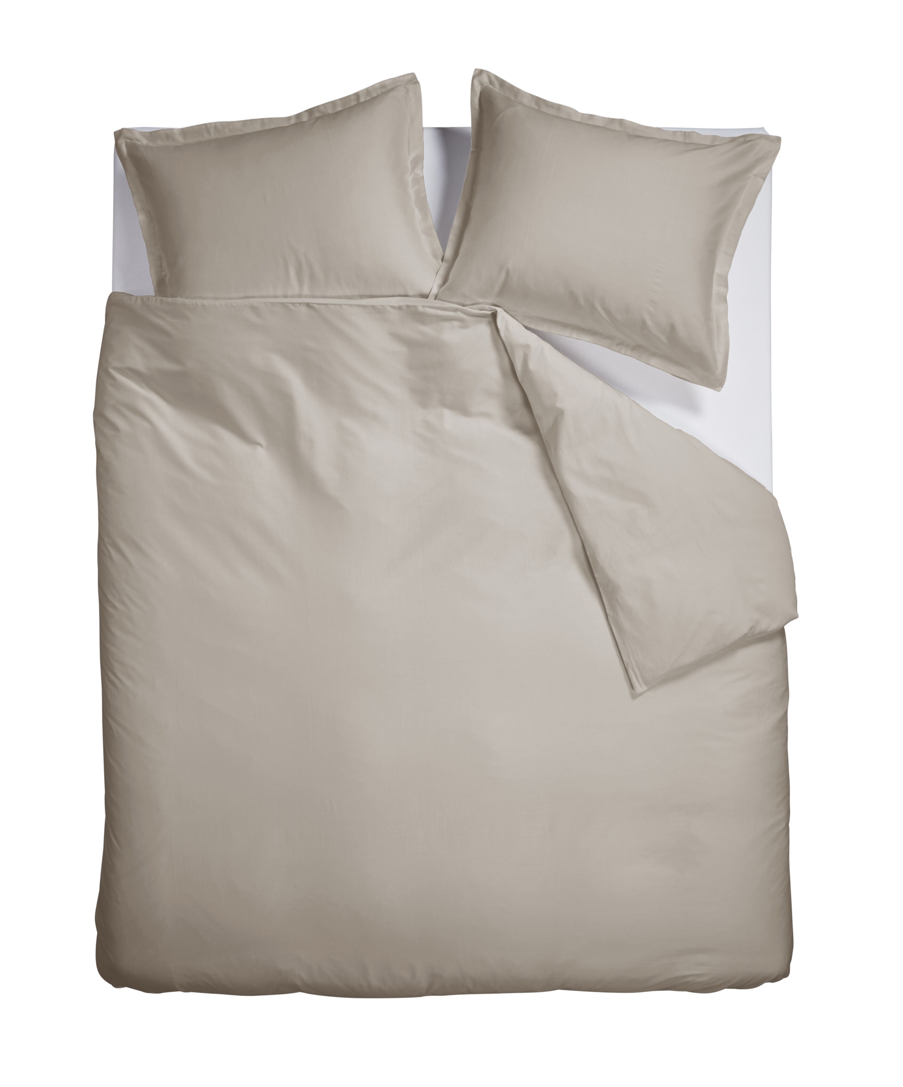 Ambiante Satin Uni Bettwäsche - Sand