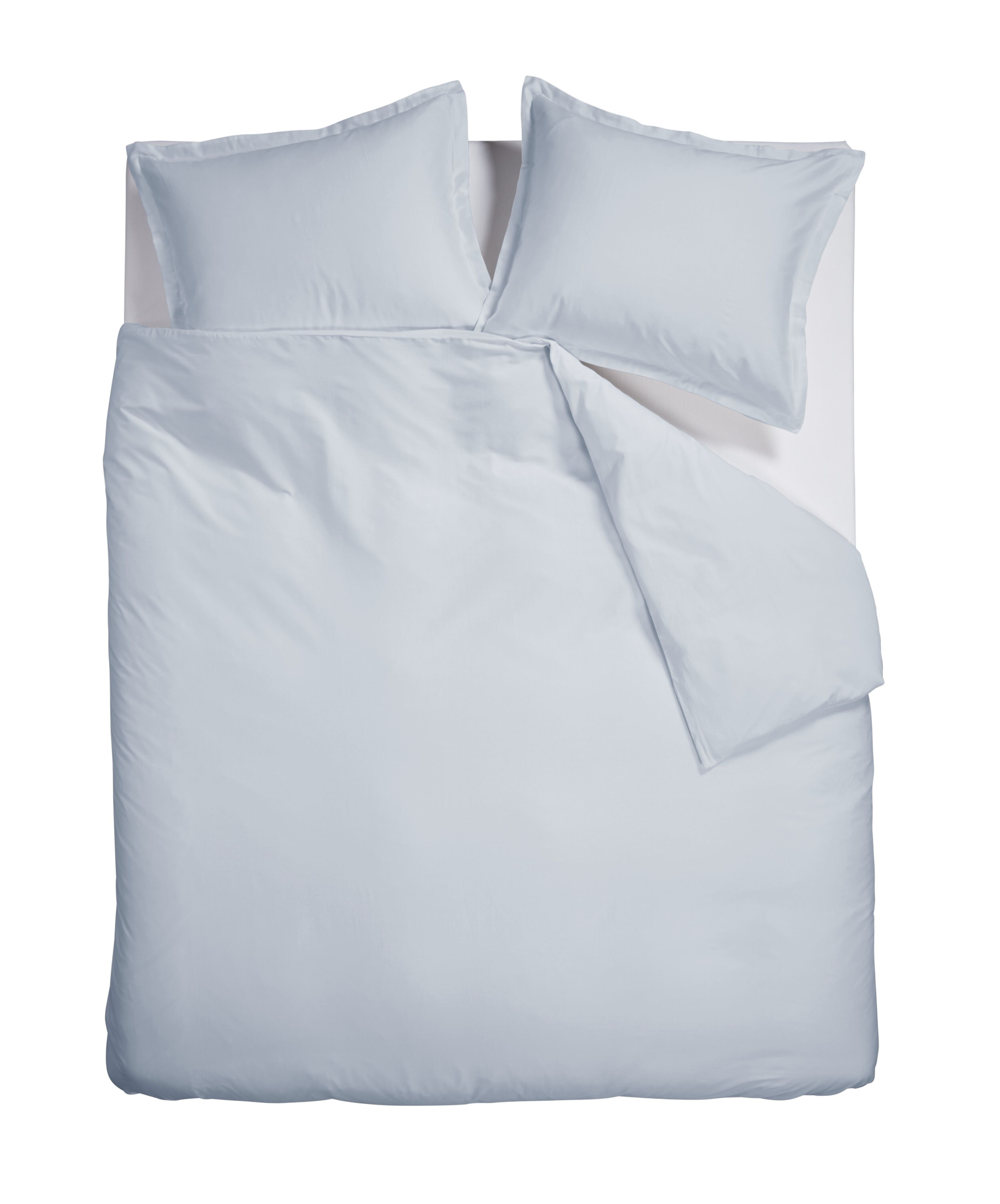 Ambiante Satin Uni Bettwäsche - Hellblau