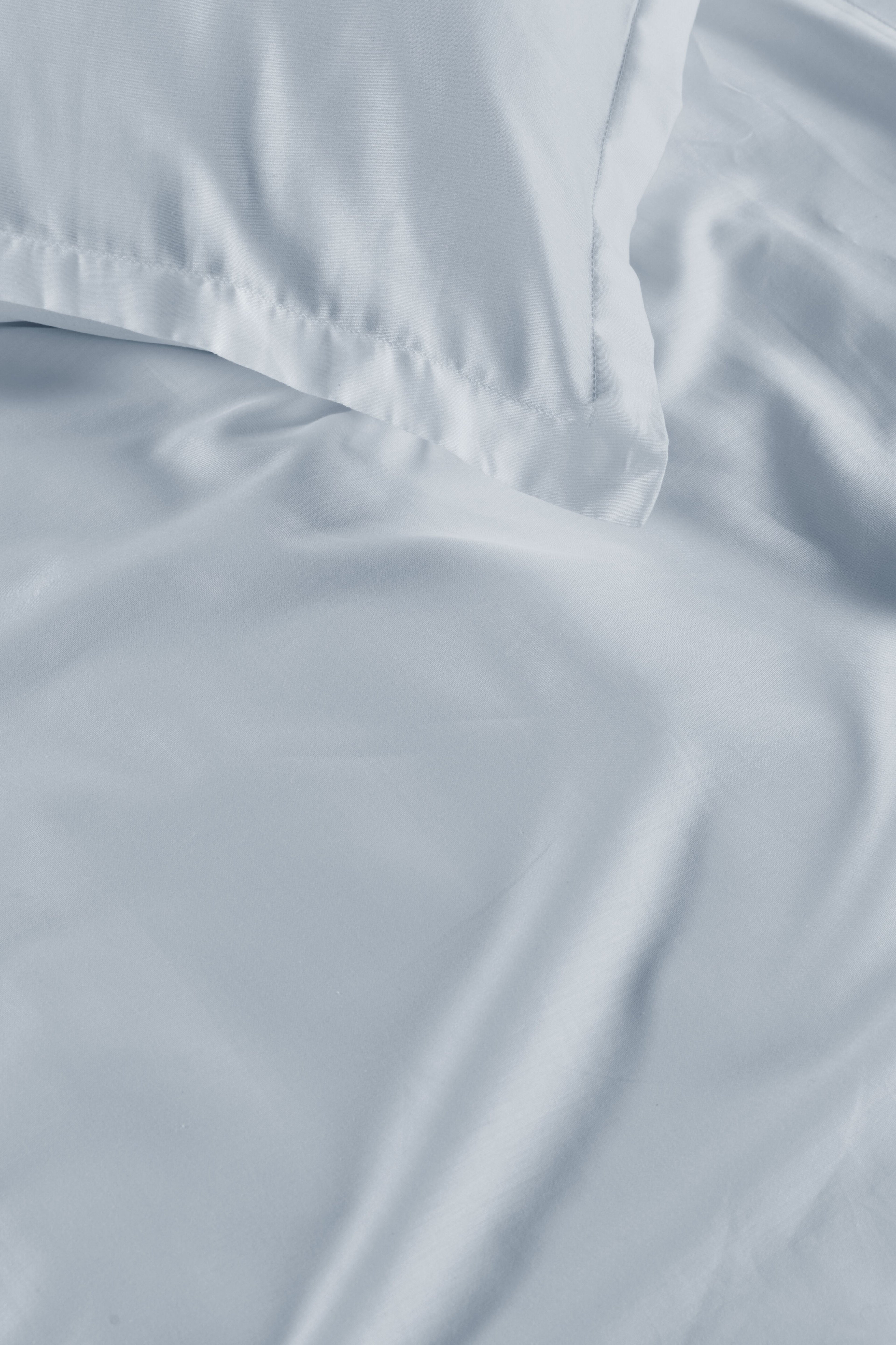 Ambiante Satin Uni Bettwäsche - Hellblau