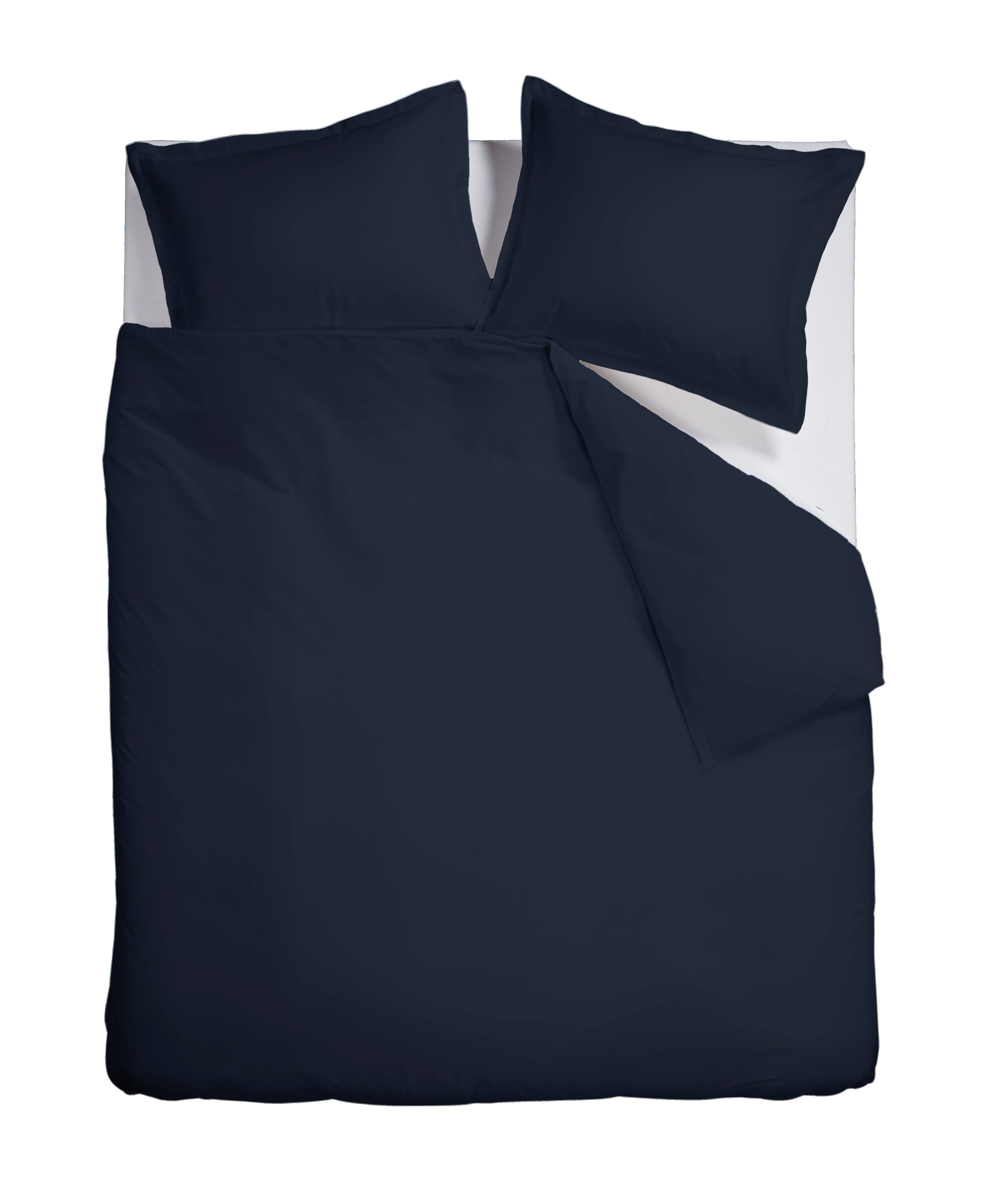 Ambiante Satin Uni Bettwäsche - Marineblau