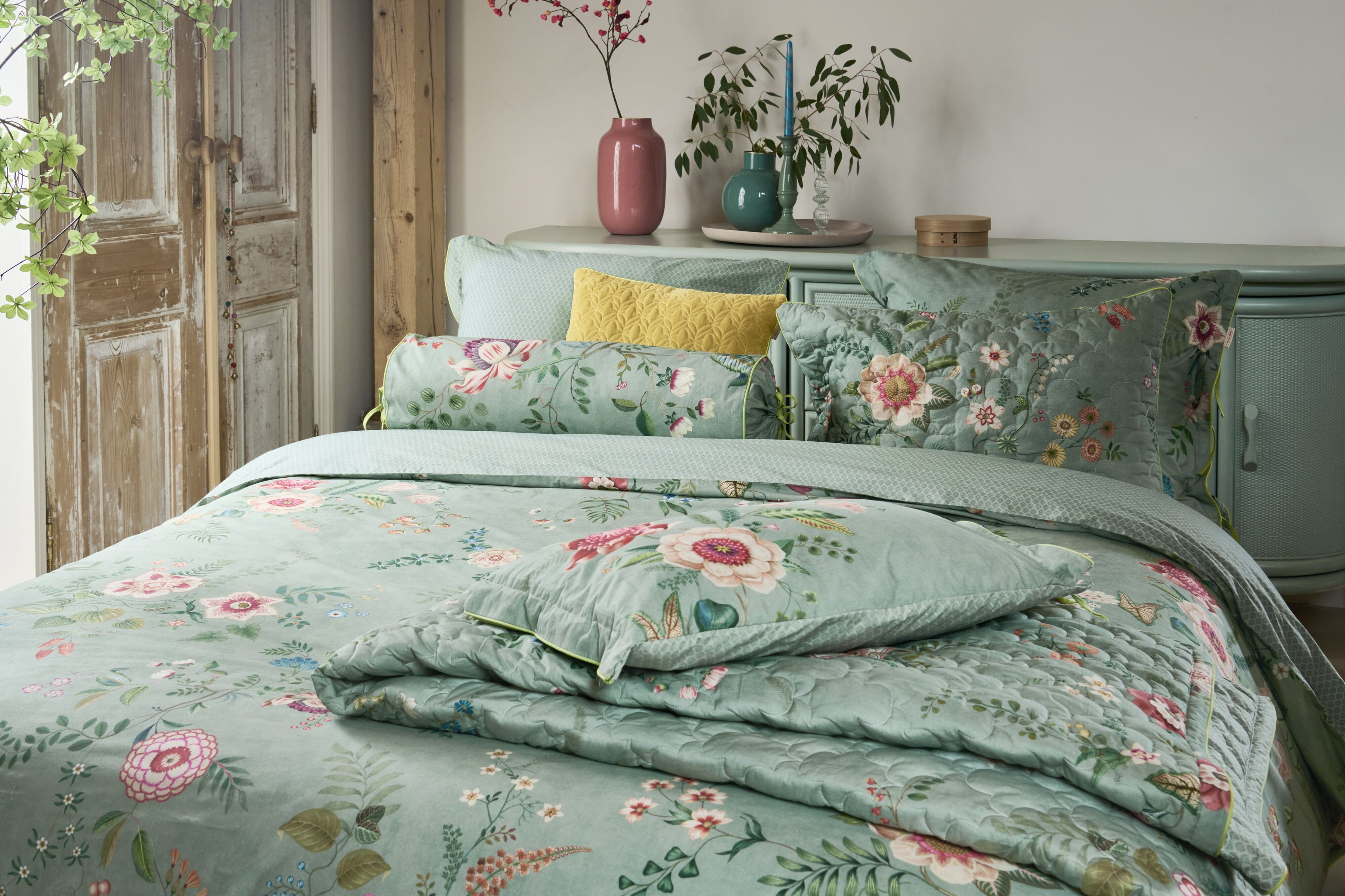 Pip Studio Everbloom Wohndecken - Grün