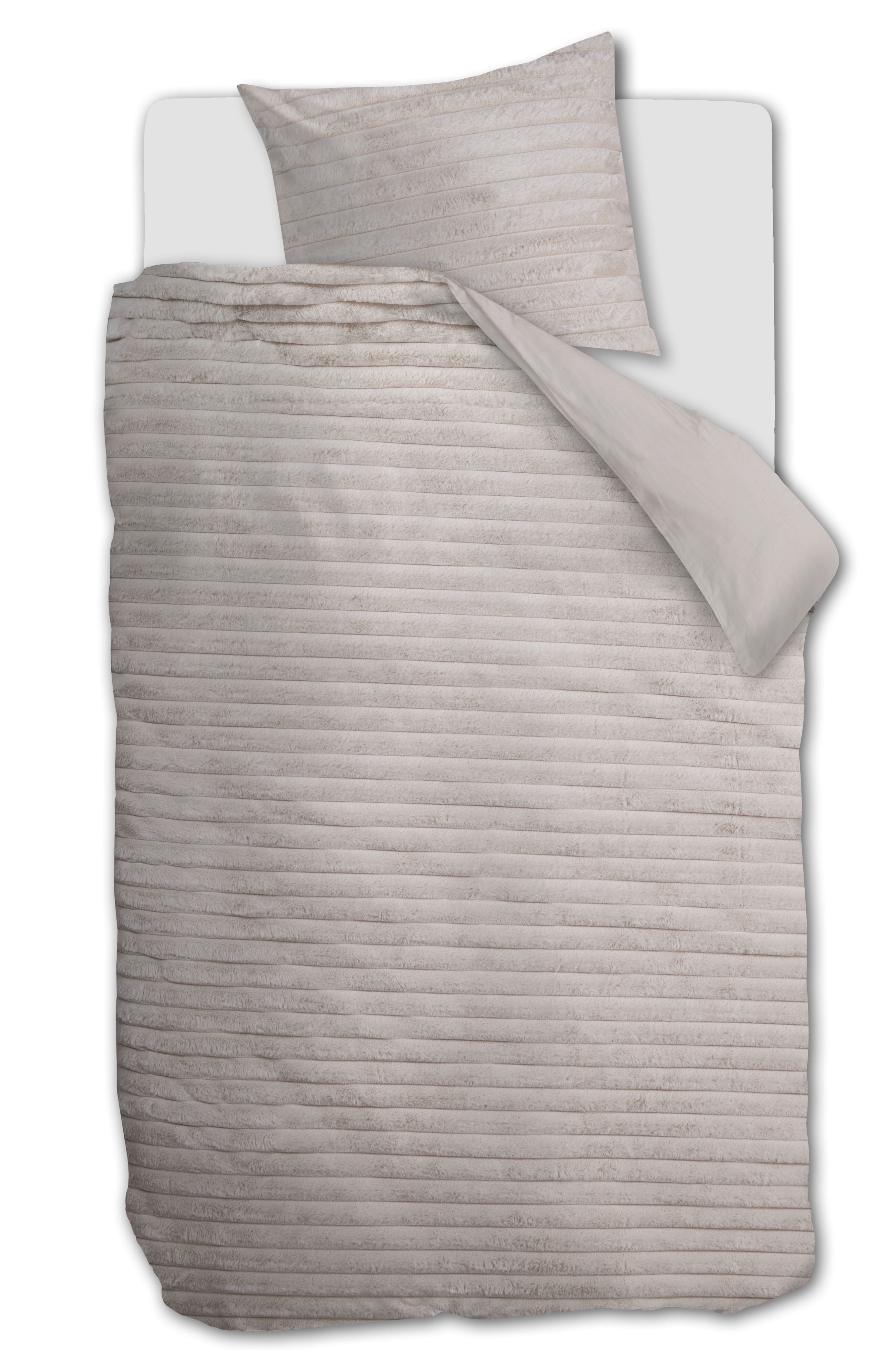 Rivièra Maison Furry Stripes Bettwäsche - Cremefarben