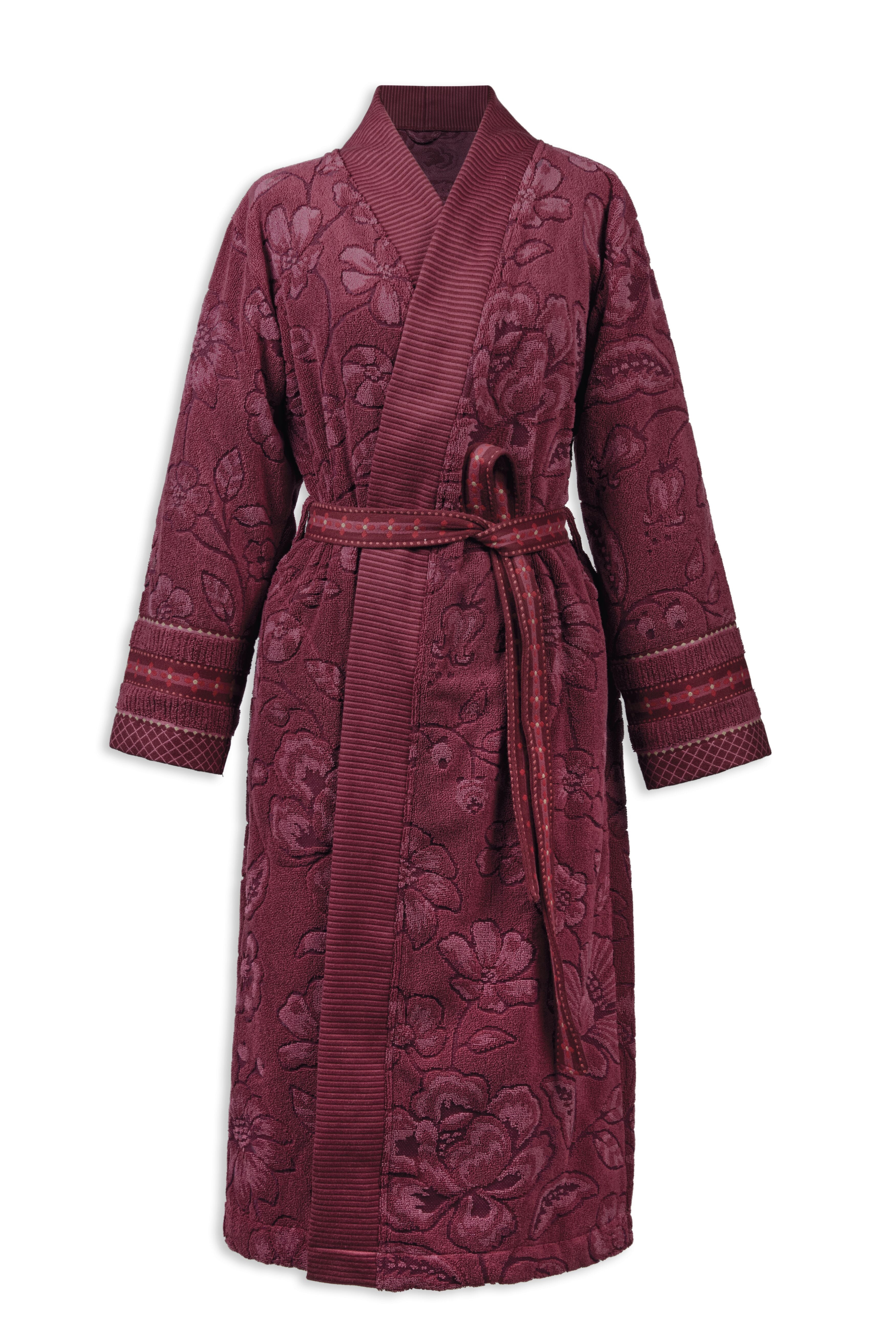 Pip Studio Jasmin Jacquard Frottier - Dunkelrosa