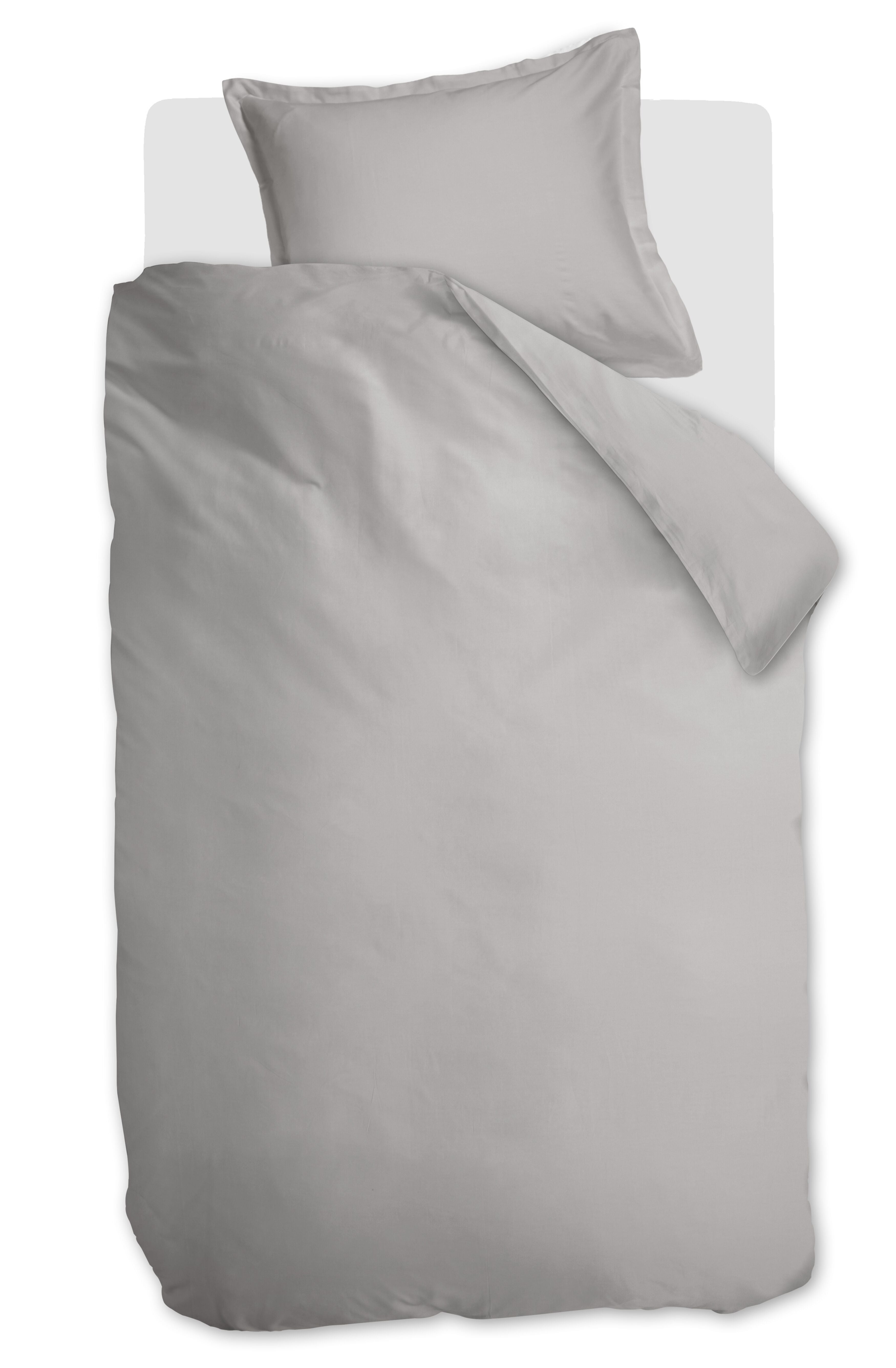 Ambiante Satin Uni Bettwäsche - Grau