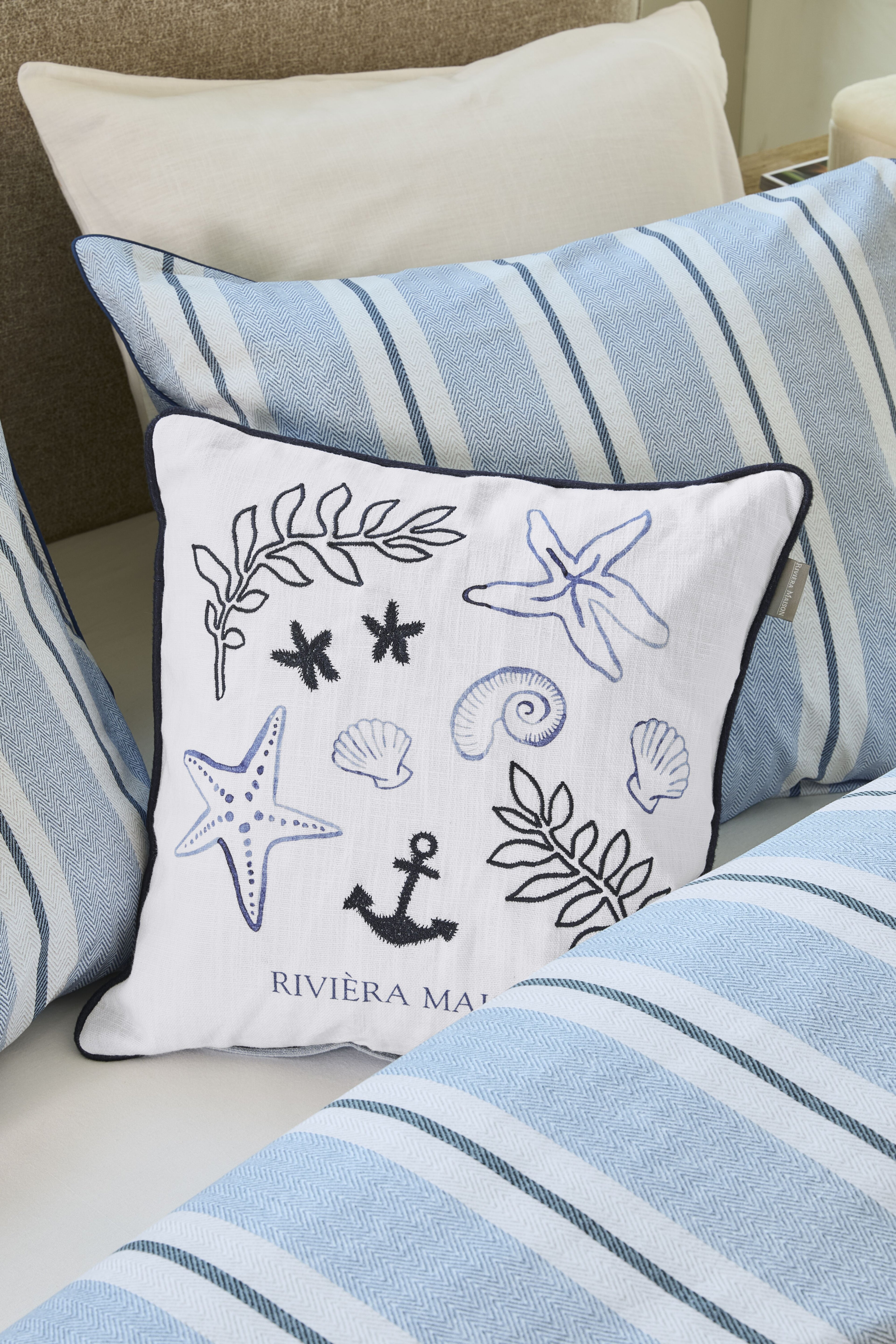 Rivièra Maison Silvan Bettwäsche - Blau